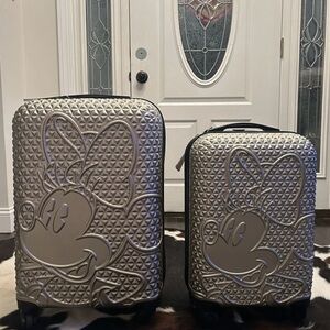 Disney Minnie Mouse Spinner FUL Suitcase Set Hard Luggage includes both 21" 25"